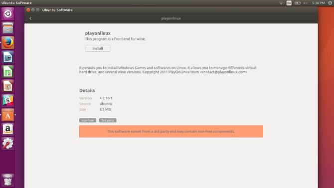 PlayOnLinux Installera