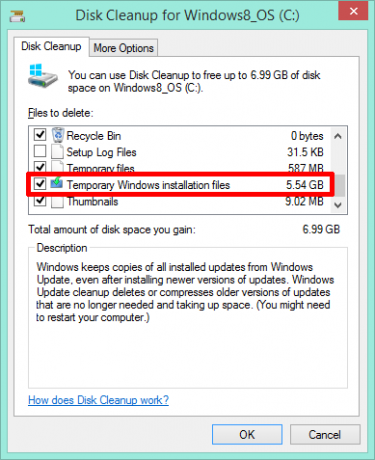 Disk Cleanup Temp-filer