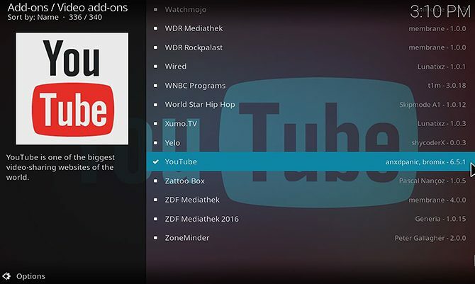 Hur du installerar och använder YouTube Kodi-tillägget - installera från förvaret