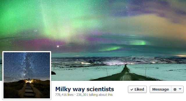 Milky Way Scientists Facebook-sida