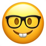 geek glasögon emoji emoticon