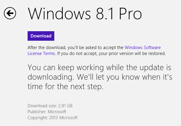 Windows 8.1. Uppdatering