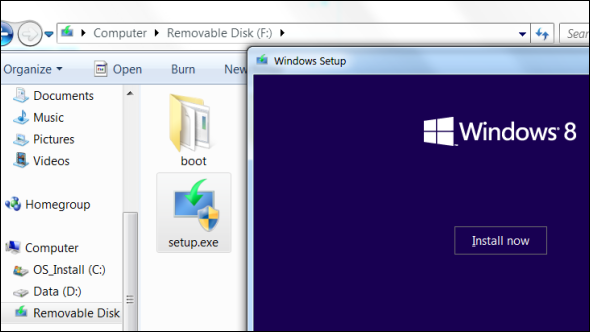 installera Windows 8 från USB