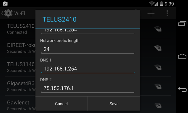 Bypass georestriction genom att ändra din smarttelefons DNS-inställningar ändra dns-server på Android