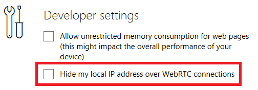 Microsoft Office-inställningar - WebRTC