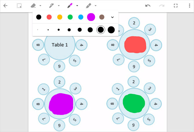 google keep events annotera sittplatsdiagram