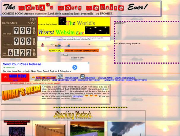 värsta webbplats någonsin