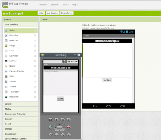 android skapa app appinventor skärm2 layout