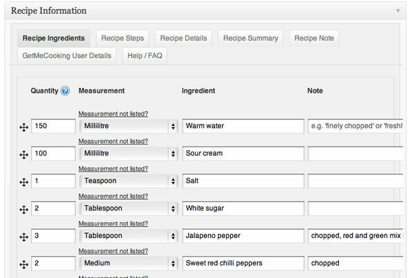 wordpress recept