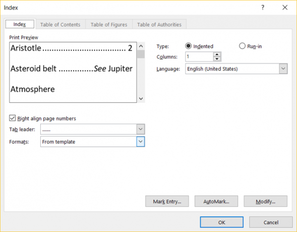 Enkel guide till fliken Microsoft Word-referenser MSWord Indexformat