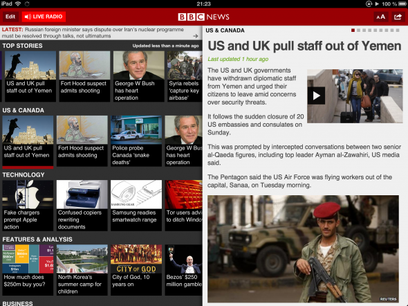 Skaffa din iOS International News Fix från BBC bbcnews liveradio 590x442