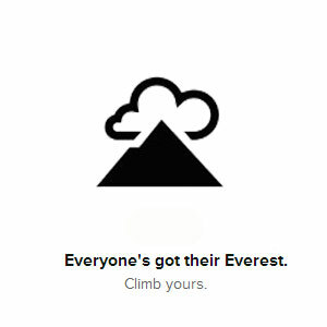 Håll dina livsmål i sikte genom att bryta dem ner i små steg på Everest [iOS] Everest introbild