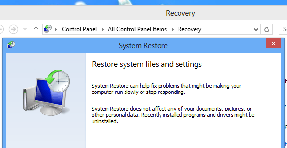 reparera installationen av Windows 8