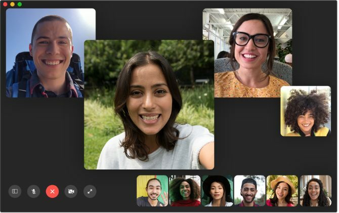 Grupp FaceTime-chatt på Mac