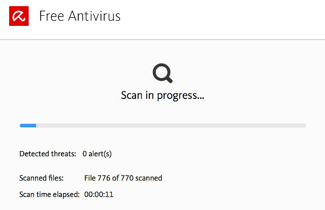 Avira snabb scan