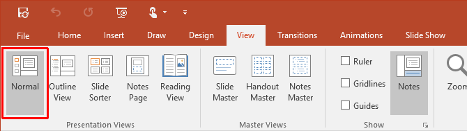 Hur man visar aktuellt datum och tid i en PowerPoint-presentation PowerPoint 2016 View Normal 670x189