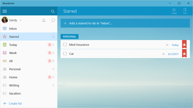 wunderlist windows app