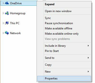 OneDrive Properties