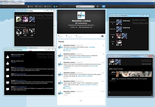 MetaWeb: Interagera med andra människor medan du surfar på dina favoritwebbplatser metaweb på twitter medium