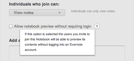 hur man delar anteckningsboken i evernote