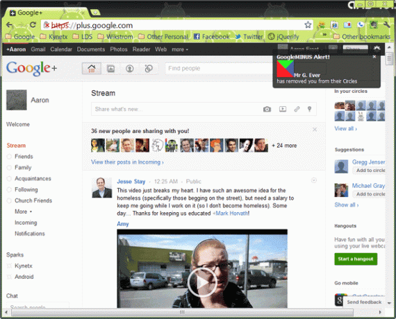 GoogleMINUS: Bli meddelad när någon tar bort dig från sina Google+-cirklar google minus1