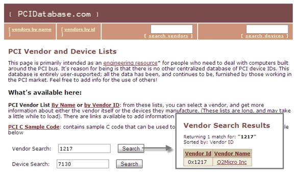 PCI-databas-search-resultat