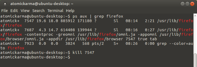 Stäng Linux-appar med kommandot Kill