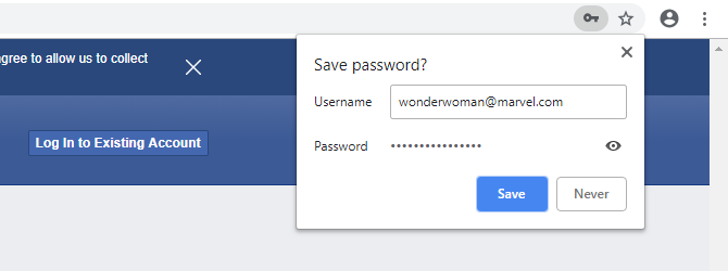 Chrome spara lösenord