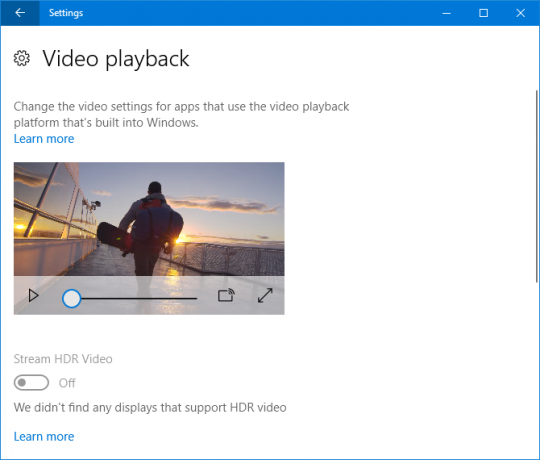 9 Nya inställningsfunktioner i Windows 10 Fall Creators Uppdaterar videouppspelning