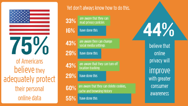 amerikaner skyddar tillräckligt med sina onlinedata