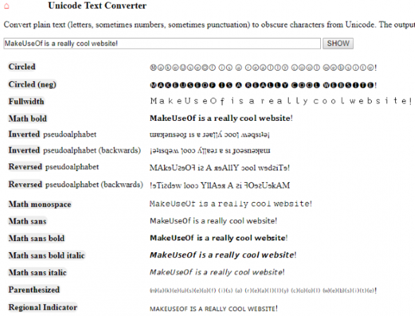 Hur man genererar upp och ned och bakåt text upp och ned text webbplats