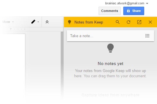 Få kraften i Google Keep till Google Dokument med ett enda klick på Google Keep Drag Notes