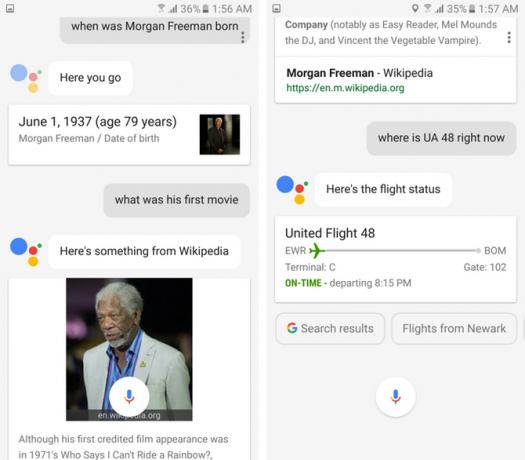 google assistent kunskap graf flygstatus