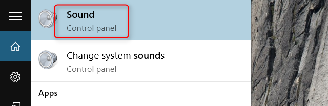Windows 10 väljer ljudsökfält