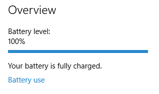 Windows 10-batteriöversikt